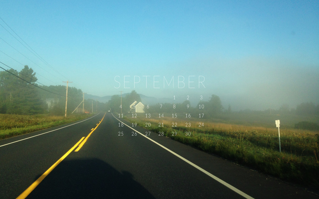 september-2016 desktop calendar background by Gabriel Roberts