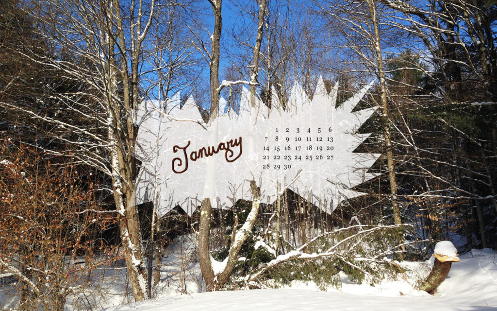 January 2018 Desktop Calendar Background Gabriel Roberts